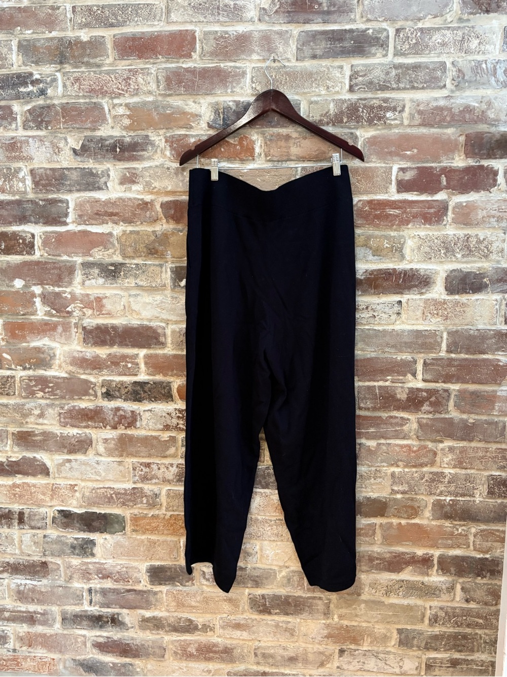 COS Wool Wide-Leg Trousers with Brand Tags in Dark Navy